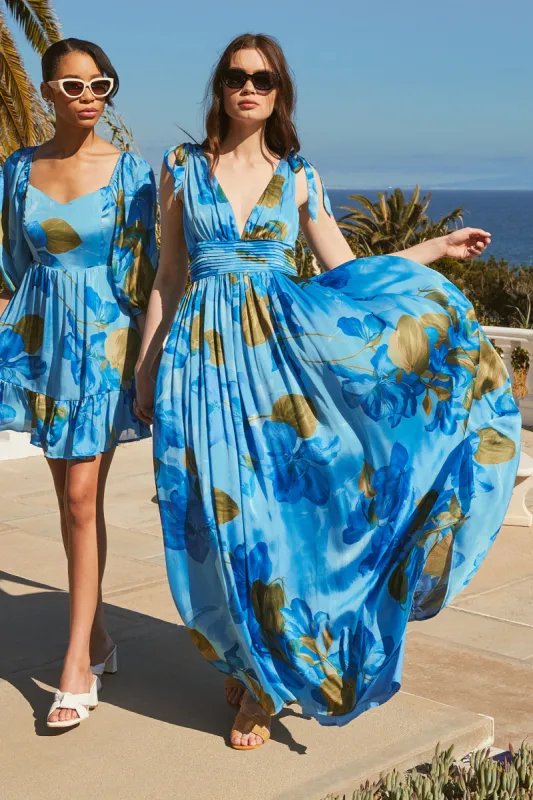 Neiva Floral Descanso Pleated Maxi Dress sold by Sugarlips