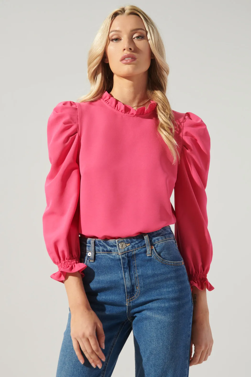 Go Getter Marla Ruffle Puff Sleeve Top sold by Sugarlips product image thumbnail 4