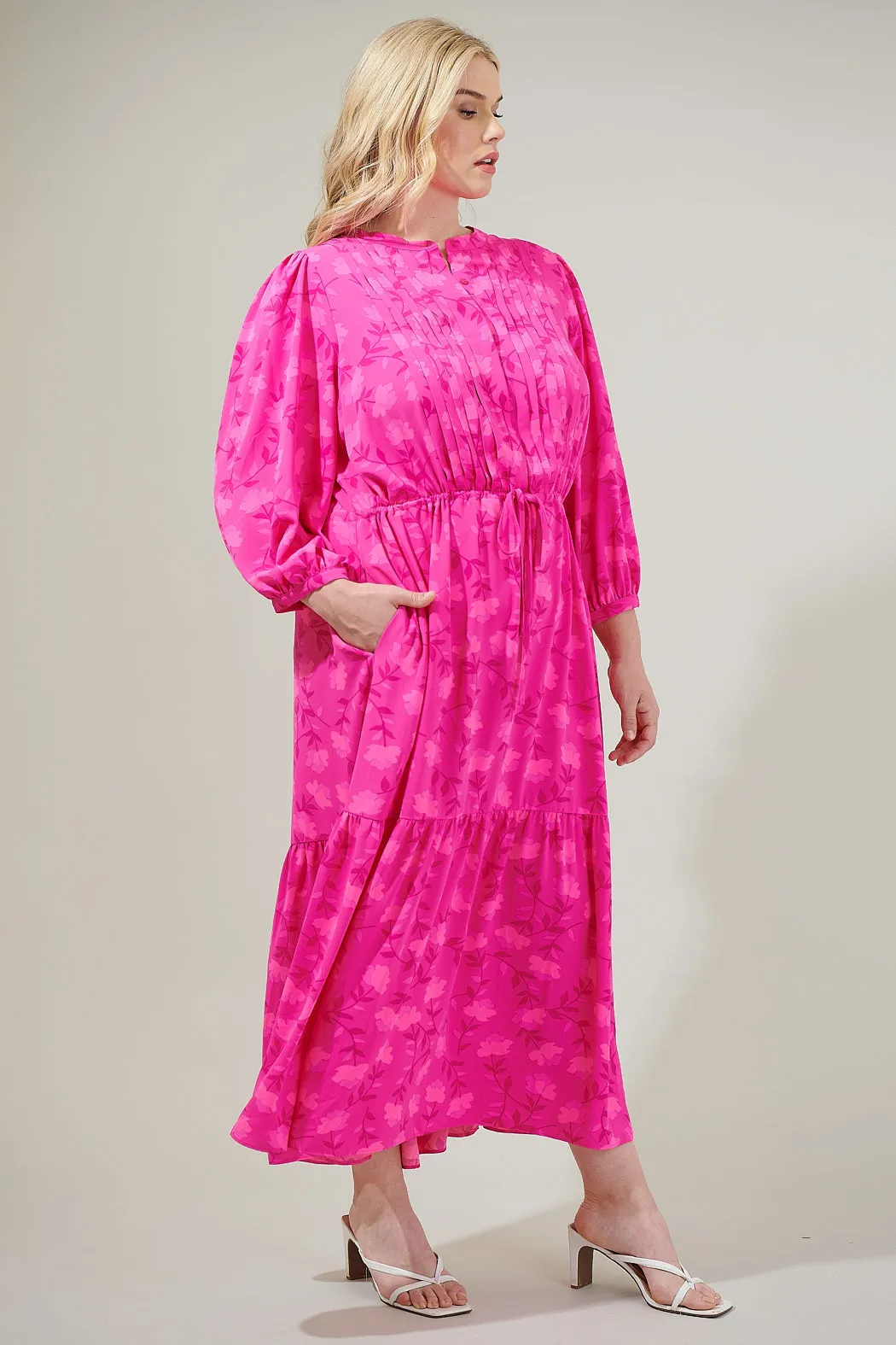 Clever Floral Midi Dress Curve sold by Sugarlips product image thumbnail 3