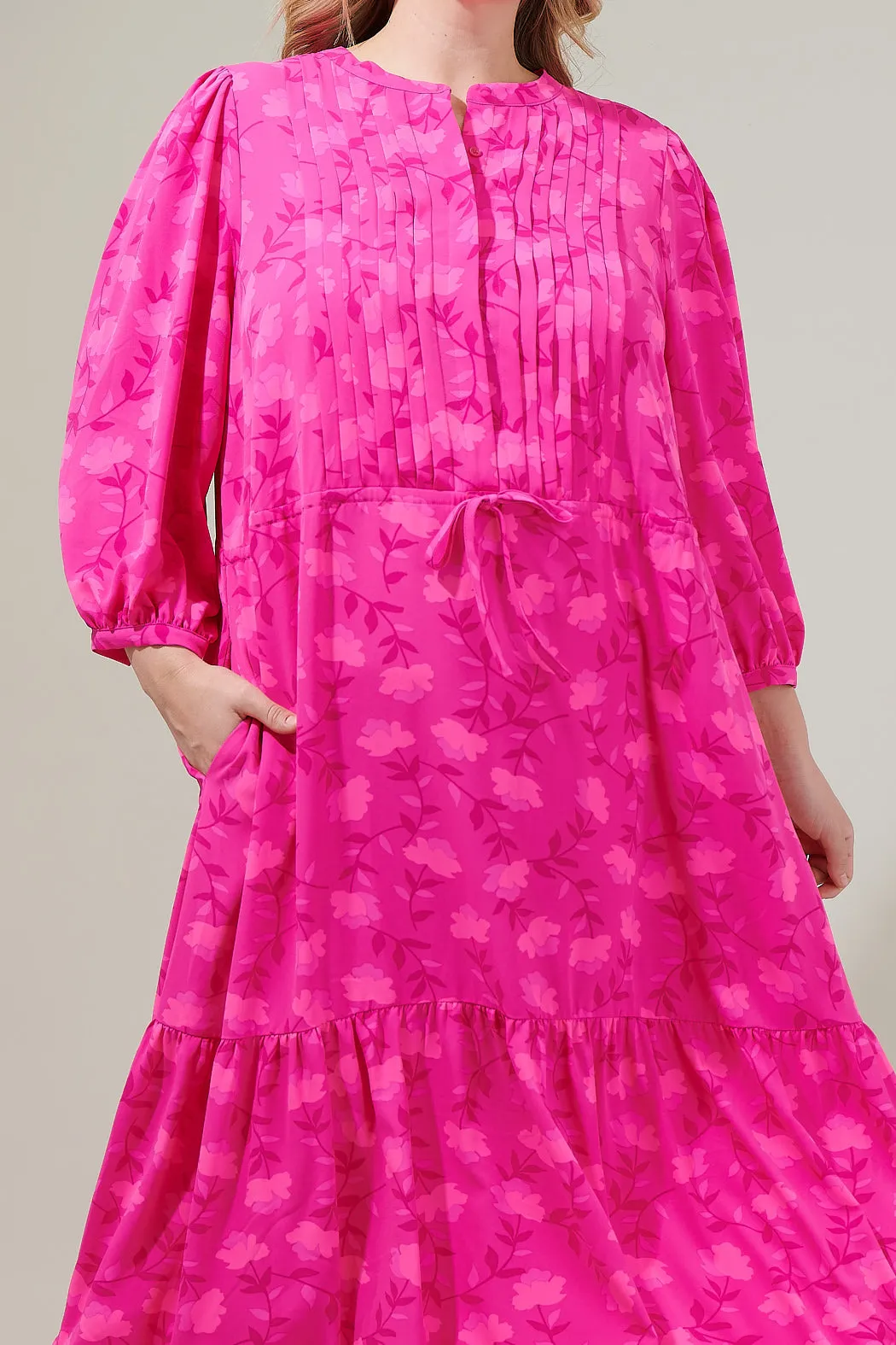 Clever Floral Midi Dress Curve sold by Sugarlips product image thumbnail 5