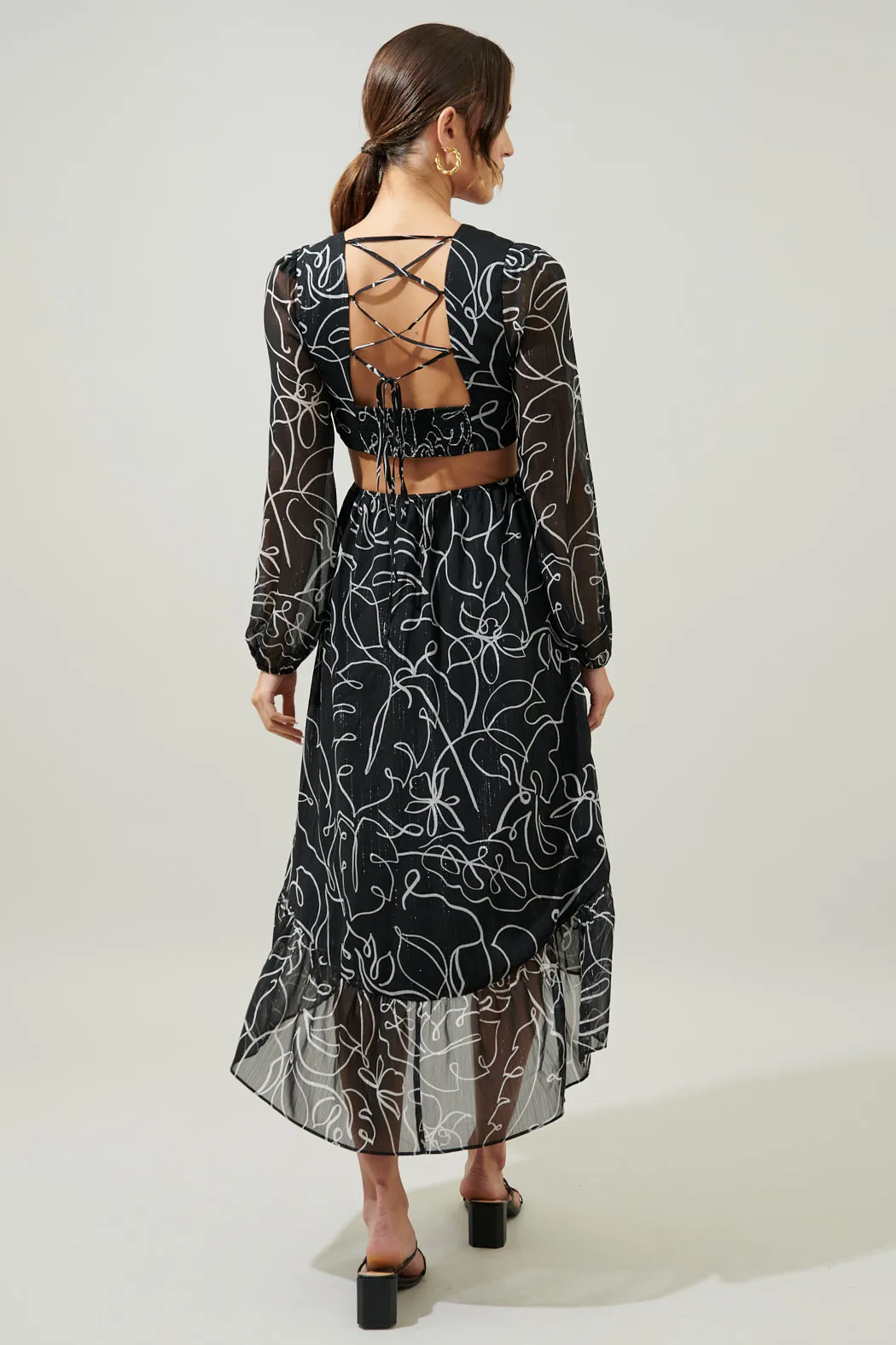 Grow With You O-Ring Cut Out Nami Midi Dress sold by Sugarlips product image thumbnail 4