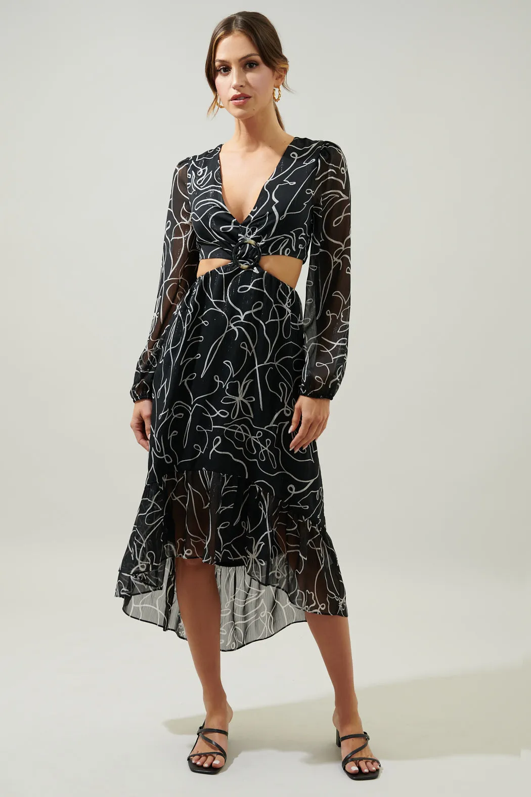 Grow With You O-Ring Cut Out Nami Midi Dress sold by Sugarlips product image thumbnail 3