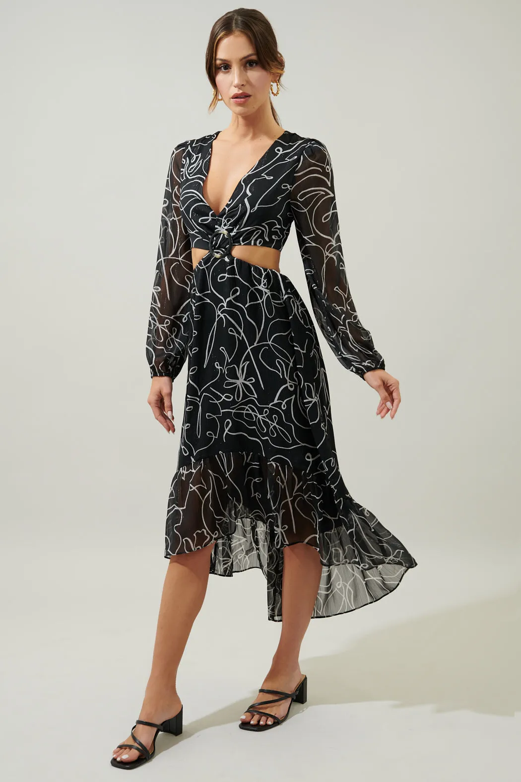 Grow With You O-Ring Cut Out Nami Midi Dress sold by Sugarlips product image thumbnail 5