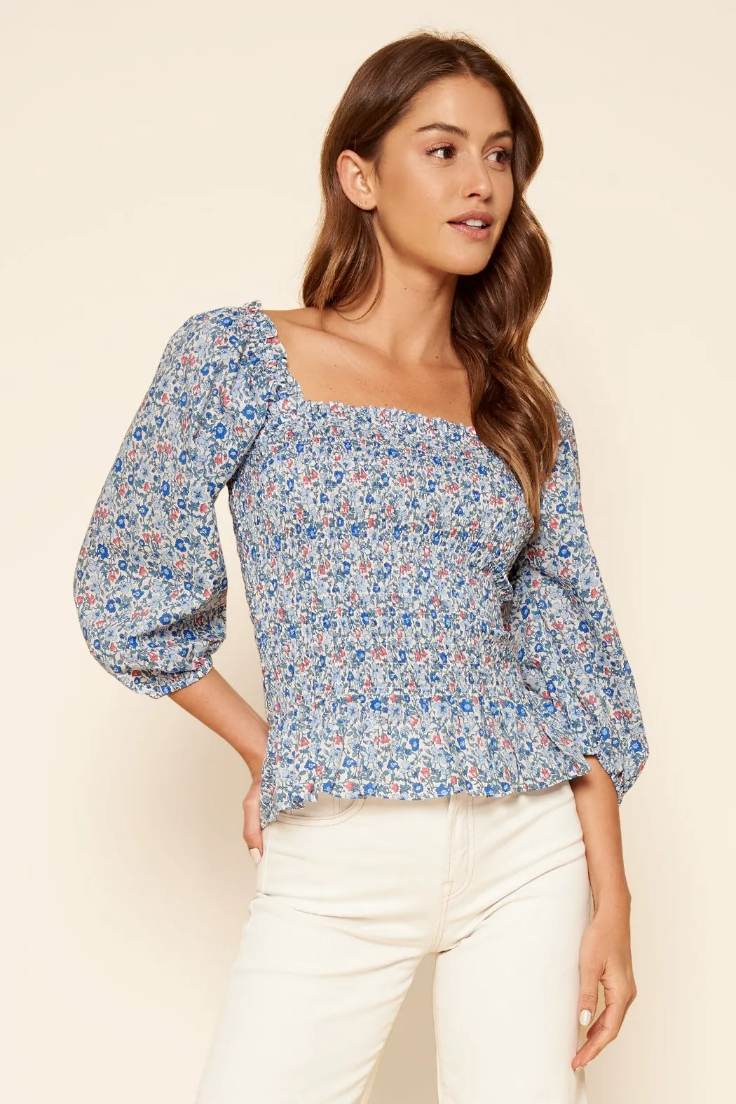 Penelope Smocked Peplum Top sold by Sugarlips product image thumbnail 2