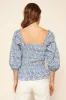 Penelope Smocked Peplum Top sold by Sugarlips