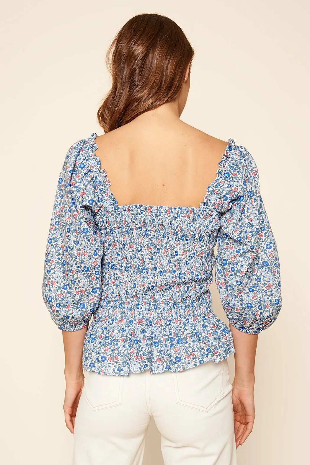 Penelope Smocked Peplum Top sold by Sugarlips product image thumbnail 5