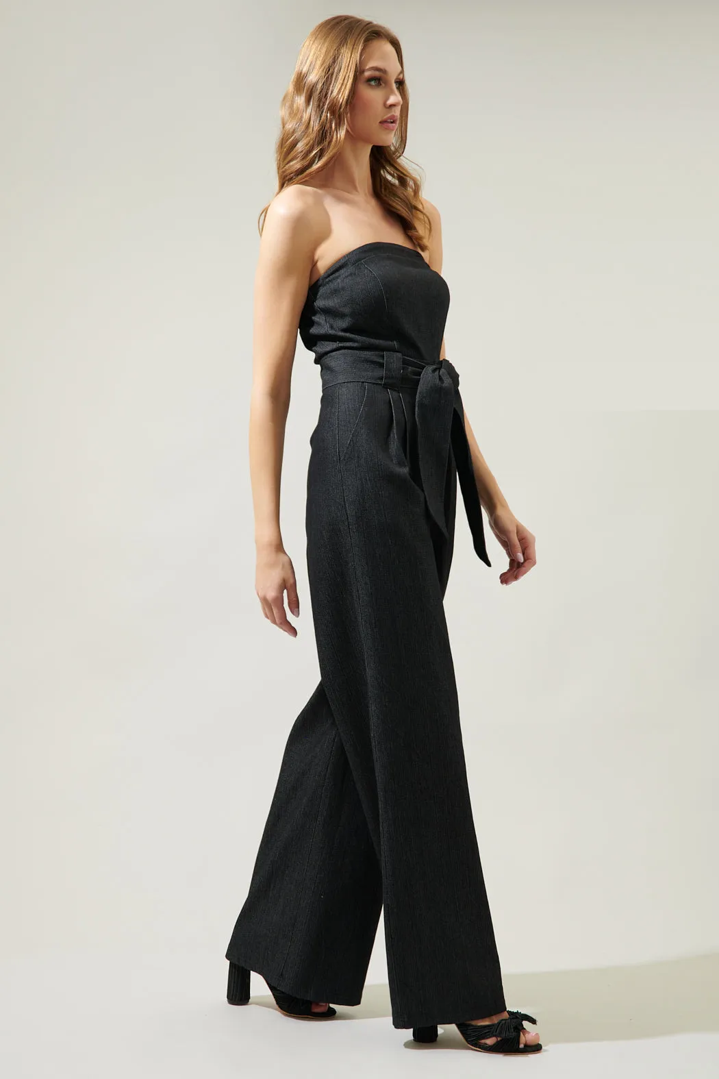 Maverick Denim Tube Top Wide Leg Jumpsuit sold by Sugarlips product image thumbnail 3
