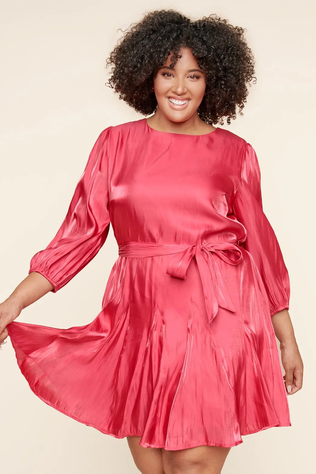 Dream Girl La Rochelle Flared Balloon Sleeve Mini Dress Curve sold by Sugarlips product image thumbnail 2