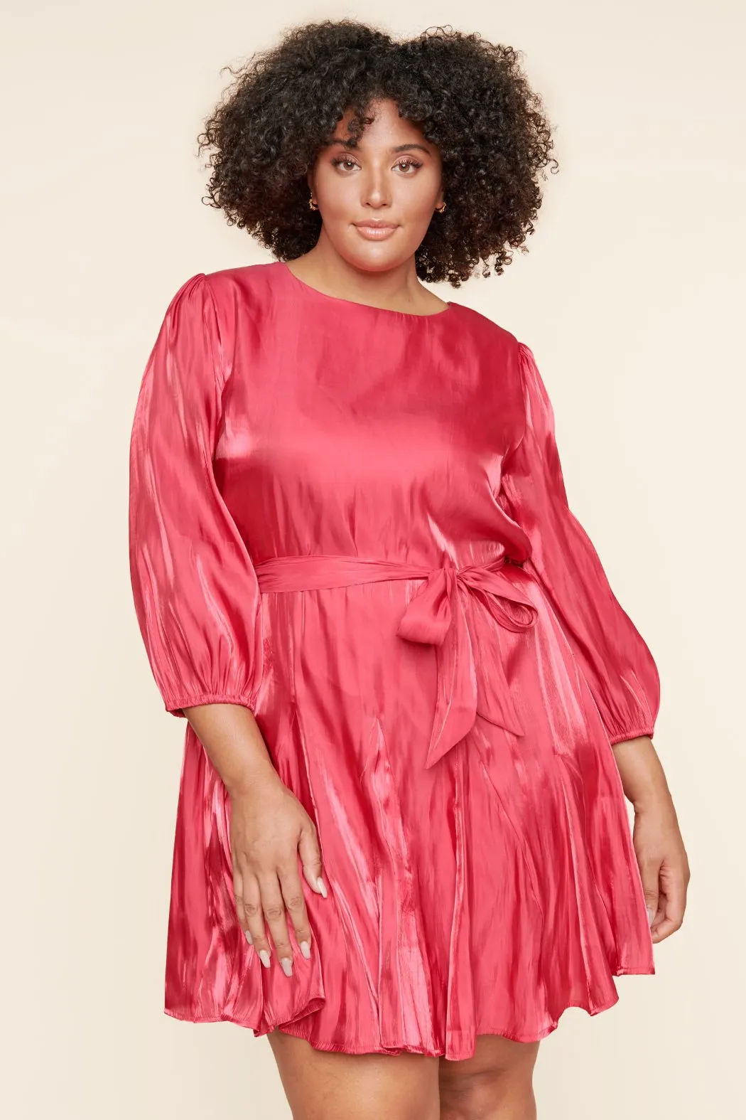 Dream Girl La Rochelle Flared Balloon Sleeve Mini Dress Curve sold by Sugarlips product image thumbnail 3