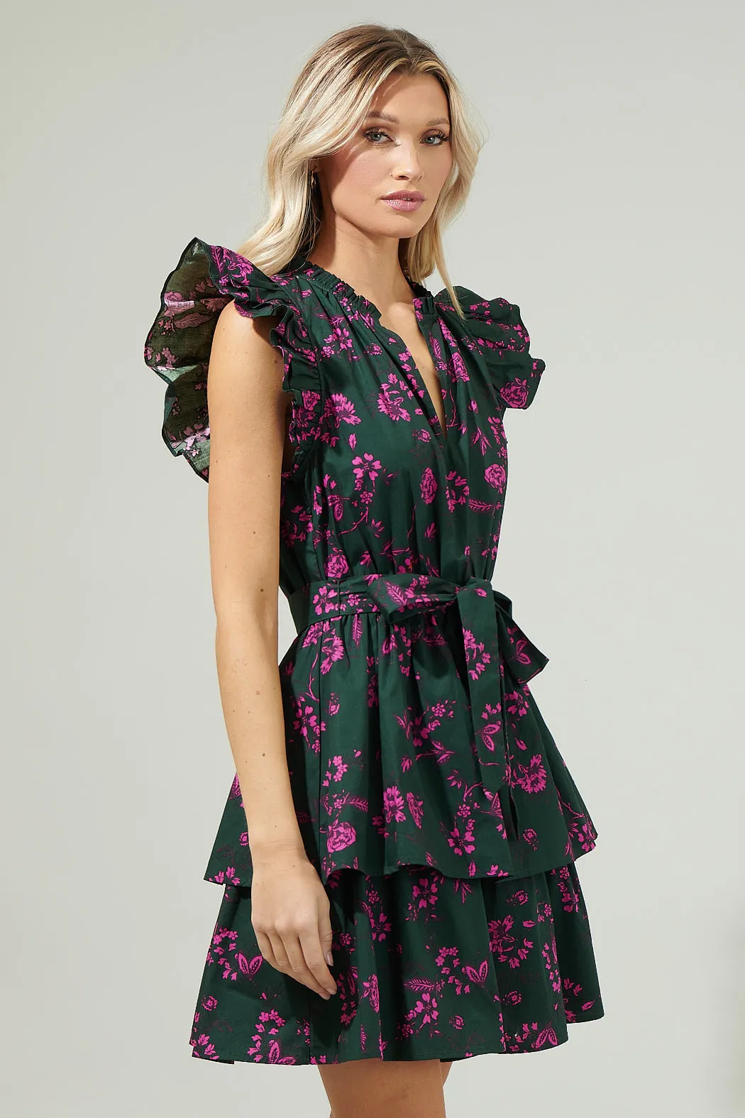 Close to You Marisol Tiered Mini Dress sold by Sugarlips product image thumbnail 3