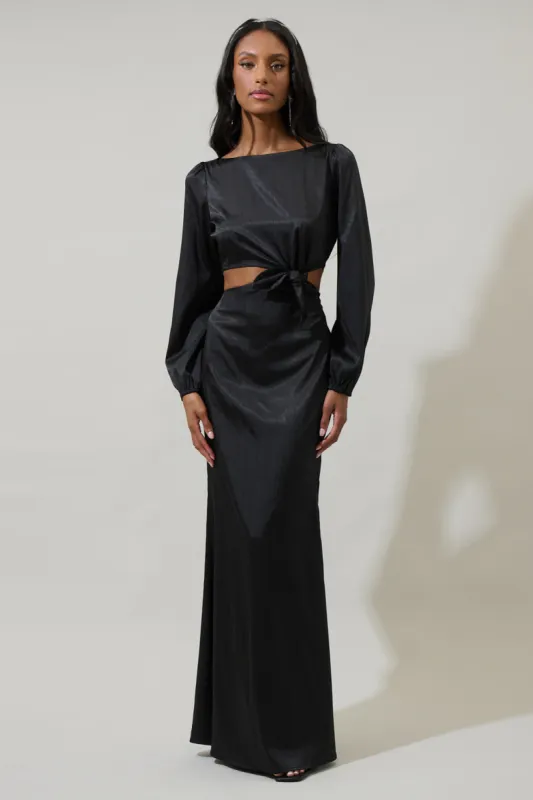Tulia Cutout Tie Maxi Dress sold by Sugarlips