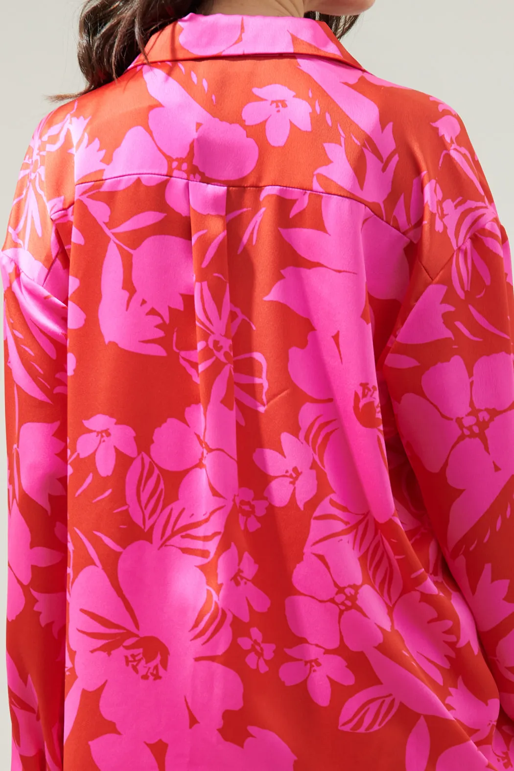 Zadie Floral Dalton Boyfriend Button Down Shirt sold by Sugarlips product image thumbnail 5