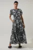 Pine Hill Floral Becca Tiered Maxi Dress sold by Sugarlips