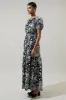 Pine Hill Floral Becca Tiered Maxi Dress sold by Sugarlips