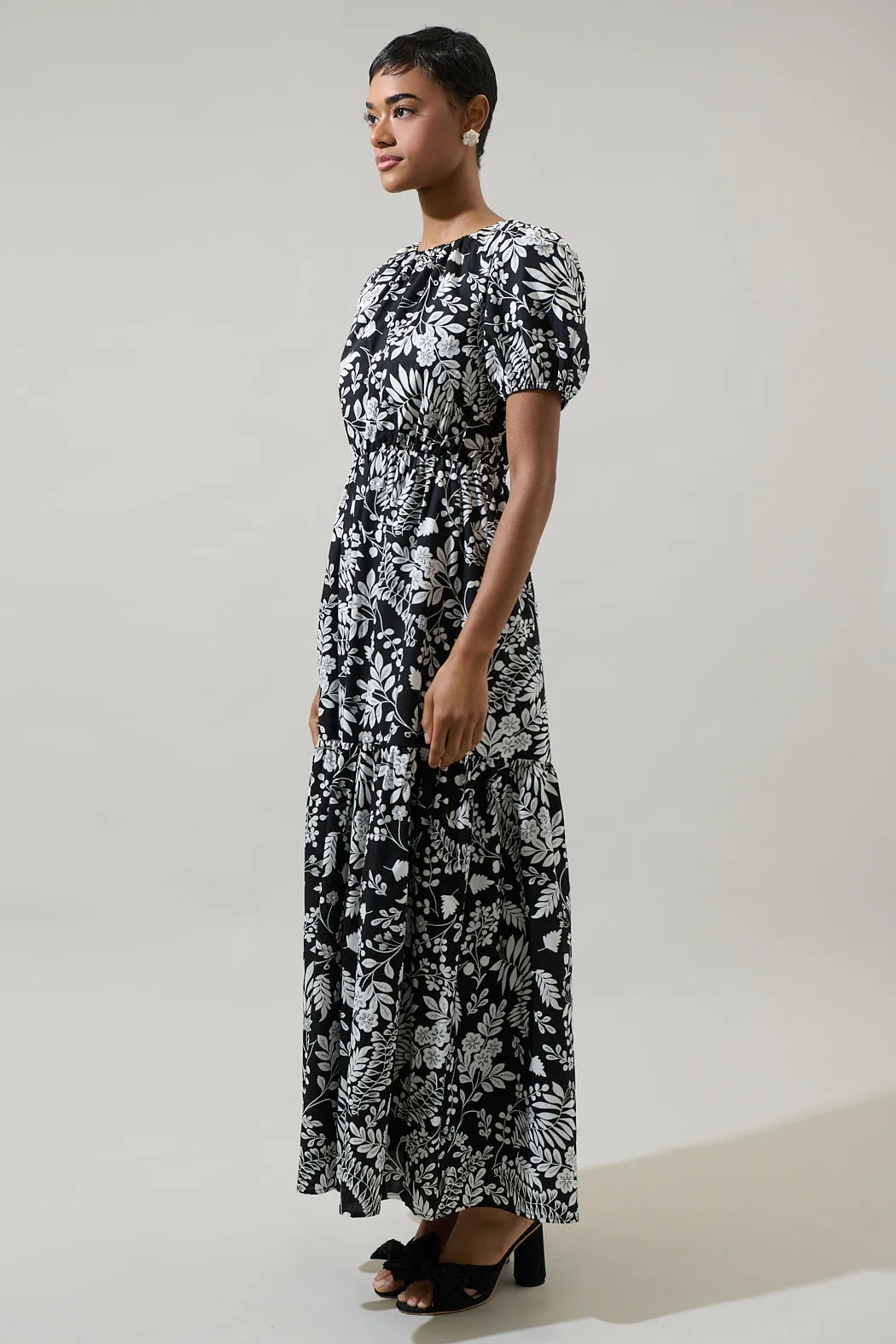 Pine Hill Floral Becca Tiered Maxi Dress sold by Sugarlips product image thumbnail 4