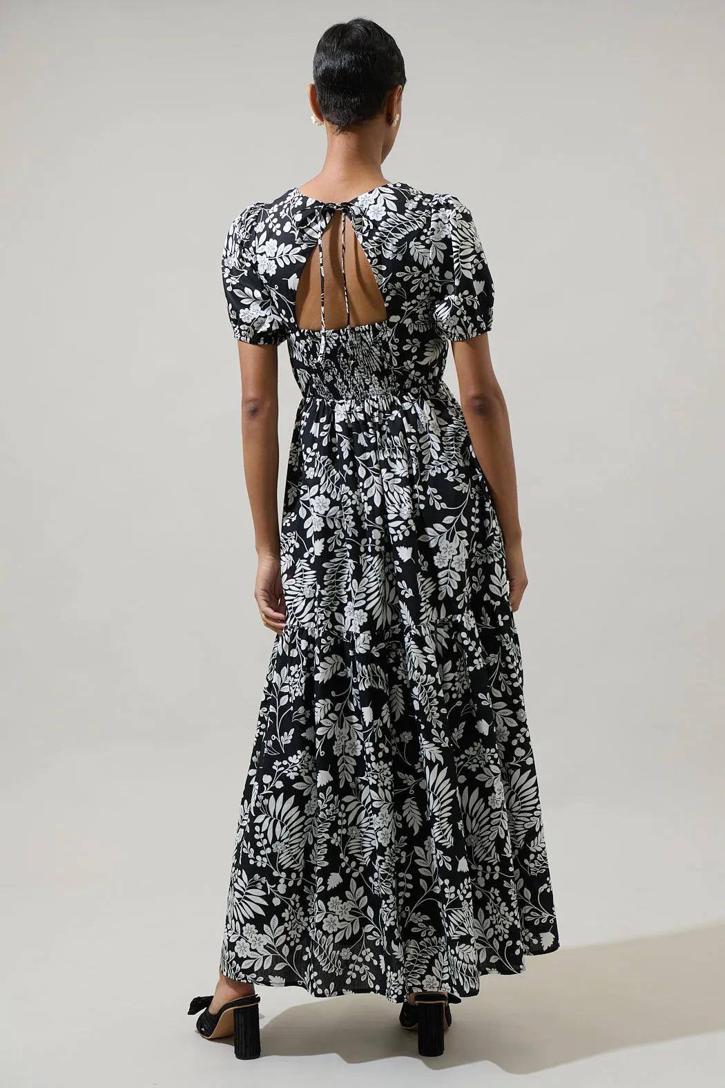 Pine Hill Floral Becca Tiered Maxi Dress sold by Sugarlips product image thumbnail 3