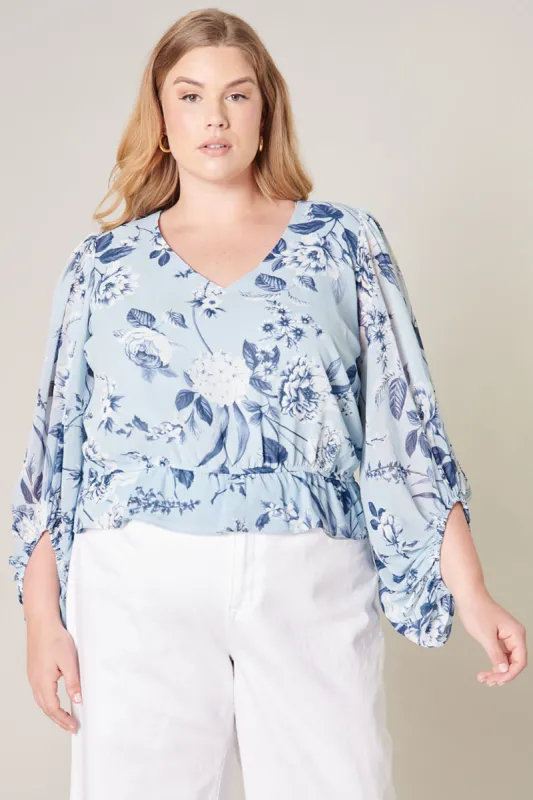 Cadaval Floral Ways Balloon Sleeve Blouse Curve sold by Sugarlips