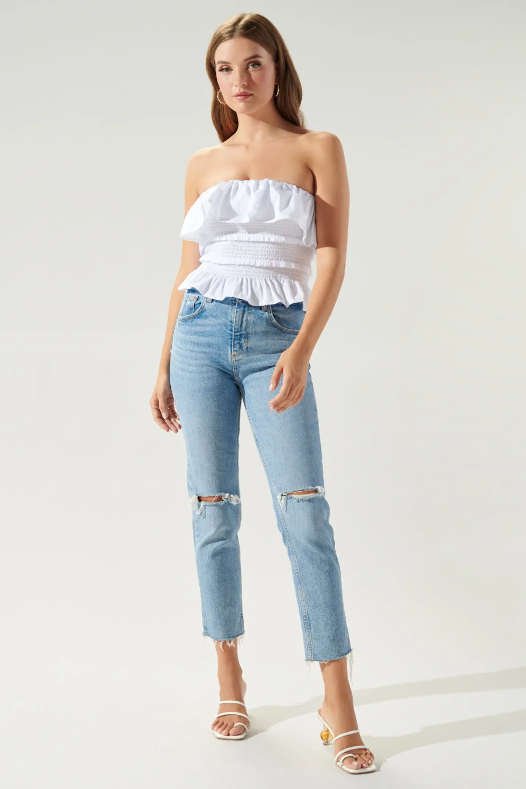 Mar Vista Smocked Ruffle Tube Top sold by Sugarlips product image thumbnail 5