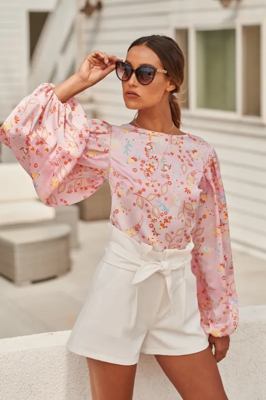 Cayla Paisley Paradise Valley Long Sleeve Crop Top sold by Sugarlips
