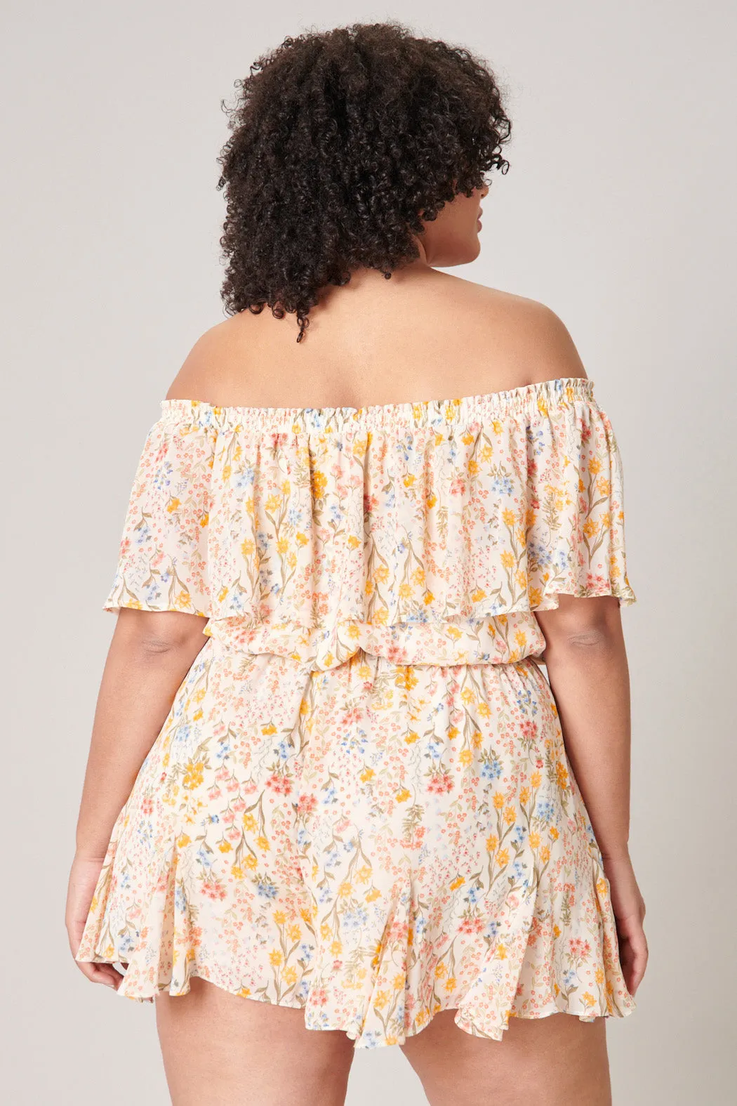 French Country Floral Off the Shoulder Besame Romper Curve sold by Sugarlips product image thumbnail 2