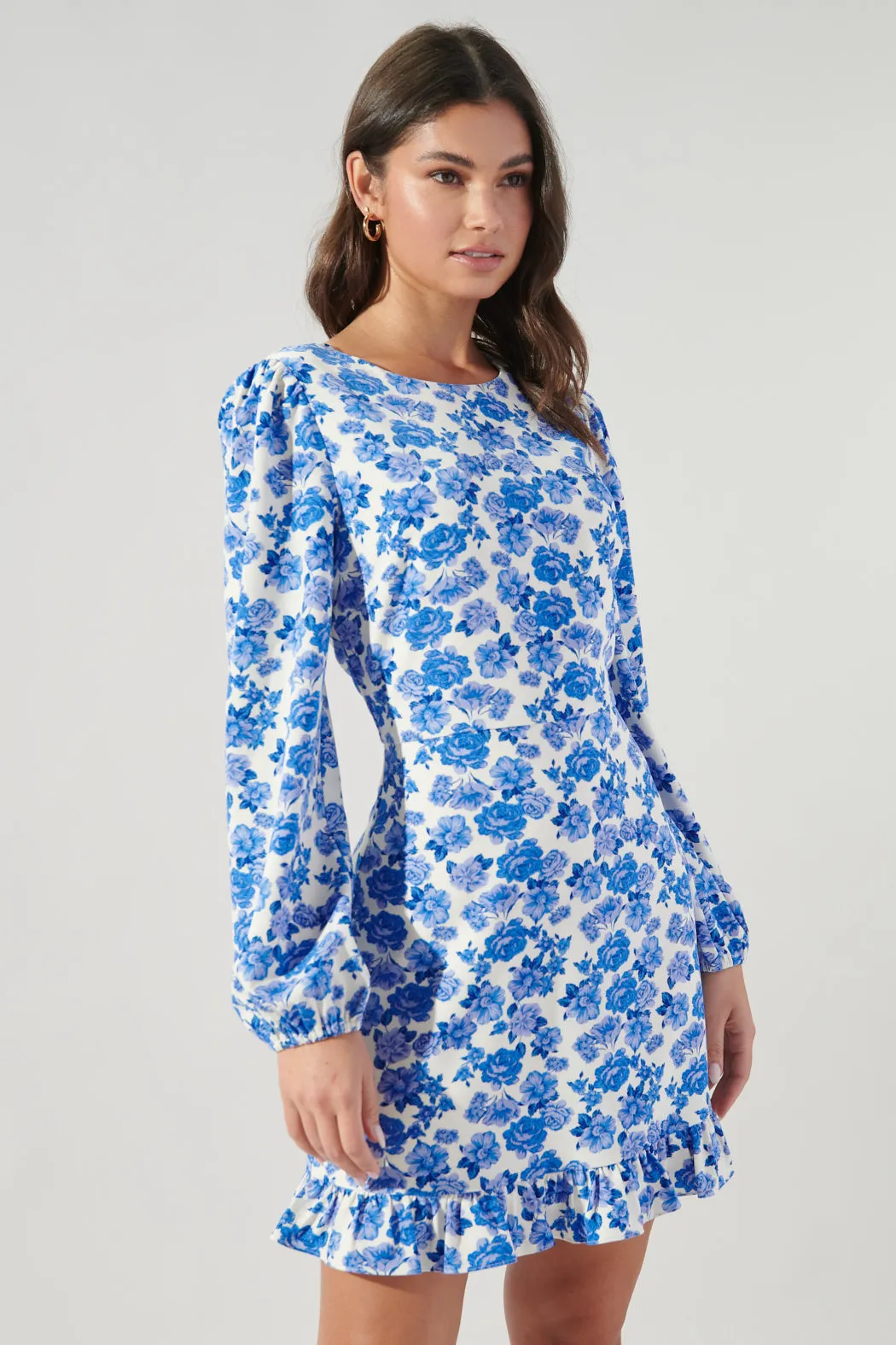 Wilma Floral Ruffle Flounce Mini Dress sold by Sugarlips product image thumbnail 3