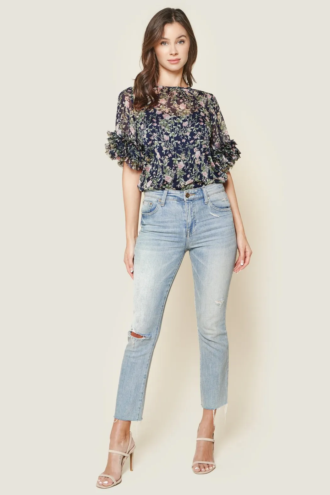 Purely Magic Floral Print Ruffle Top sold by Sugarlips product image thumbnail 4