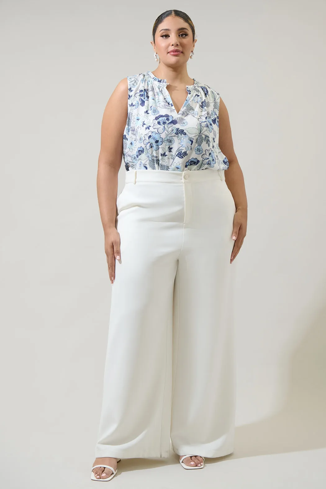 Wrenley Garden Floral True Smocked Blouse Curve sold by Sugarlips product image thumbnail 4