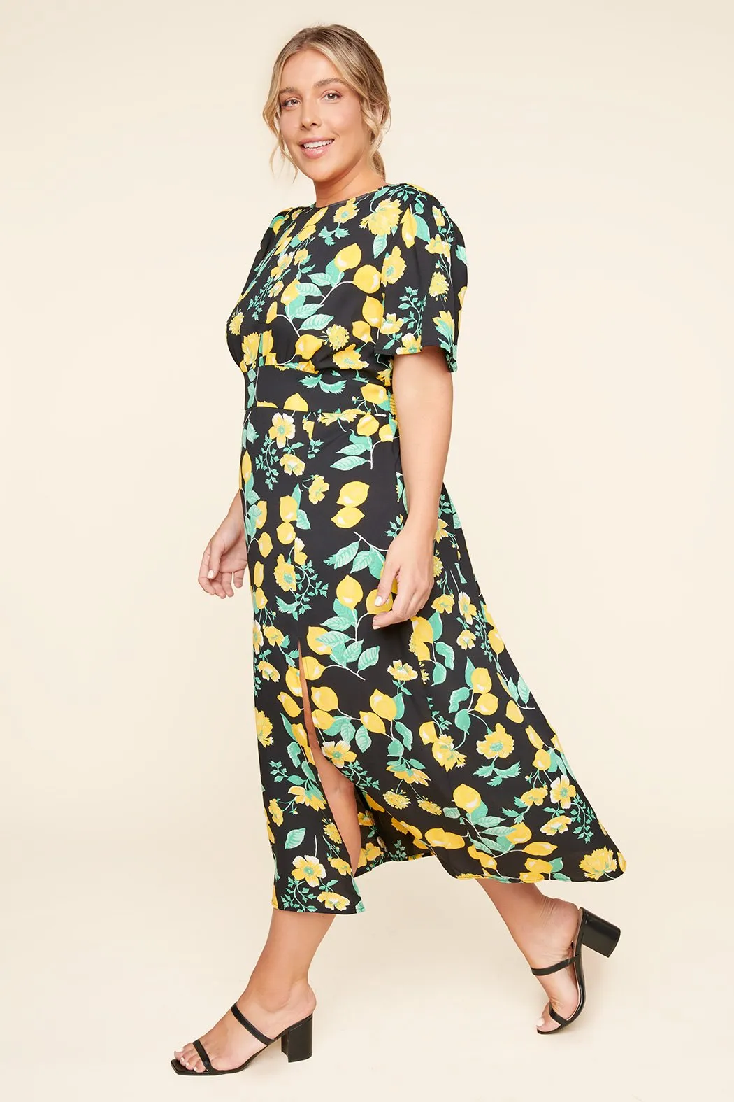 Lima Bloom Floral Midi Dress Curve sold by Sugarlips product image thumbnail 4