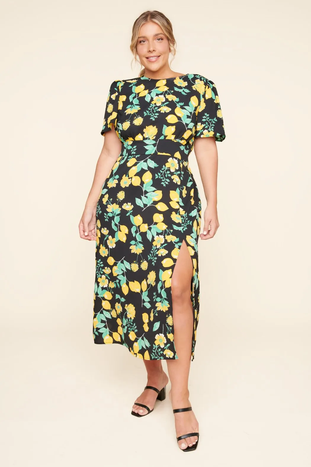 Lima Bloom Floral Midi Dress Curve sold by Sugarlips product image thumbnail 2