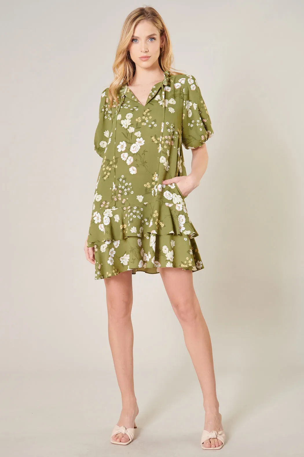 Henrietta Floral Runner Up Shift Dress sold by Sugarlips product image thumbnail 5