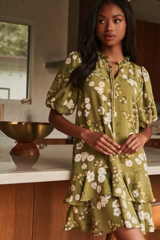 Henrietta Floral Runner Up Shift Dress sold by Sugarlips