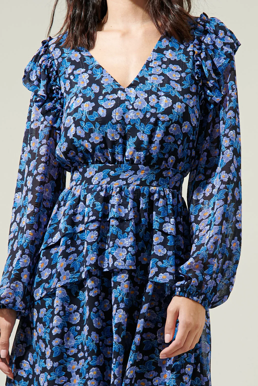 Mirtha Floral Pleated Mini Dress sold by Sugarlips product image thumbnail 5