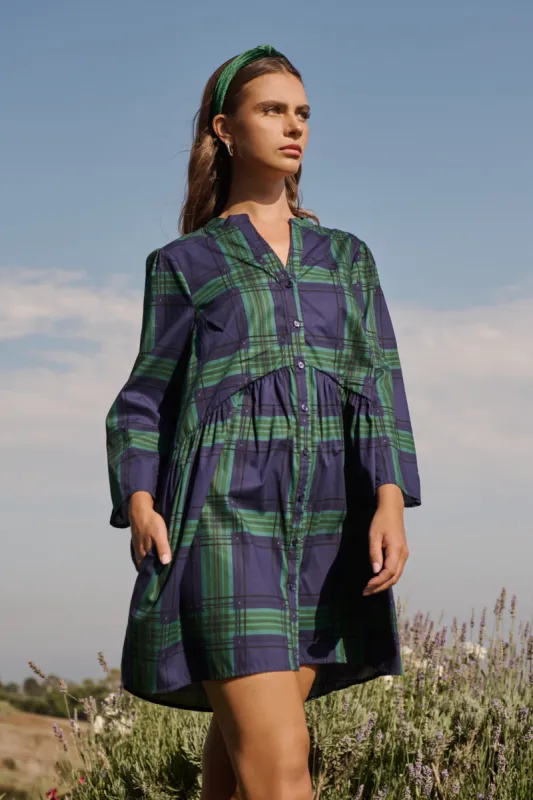 Harrisville Plaid Brie Button Down Mini Dress sold by Sugarlips