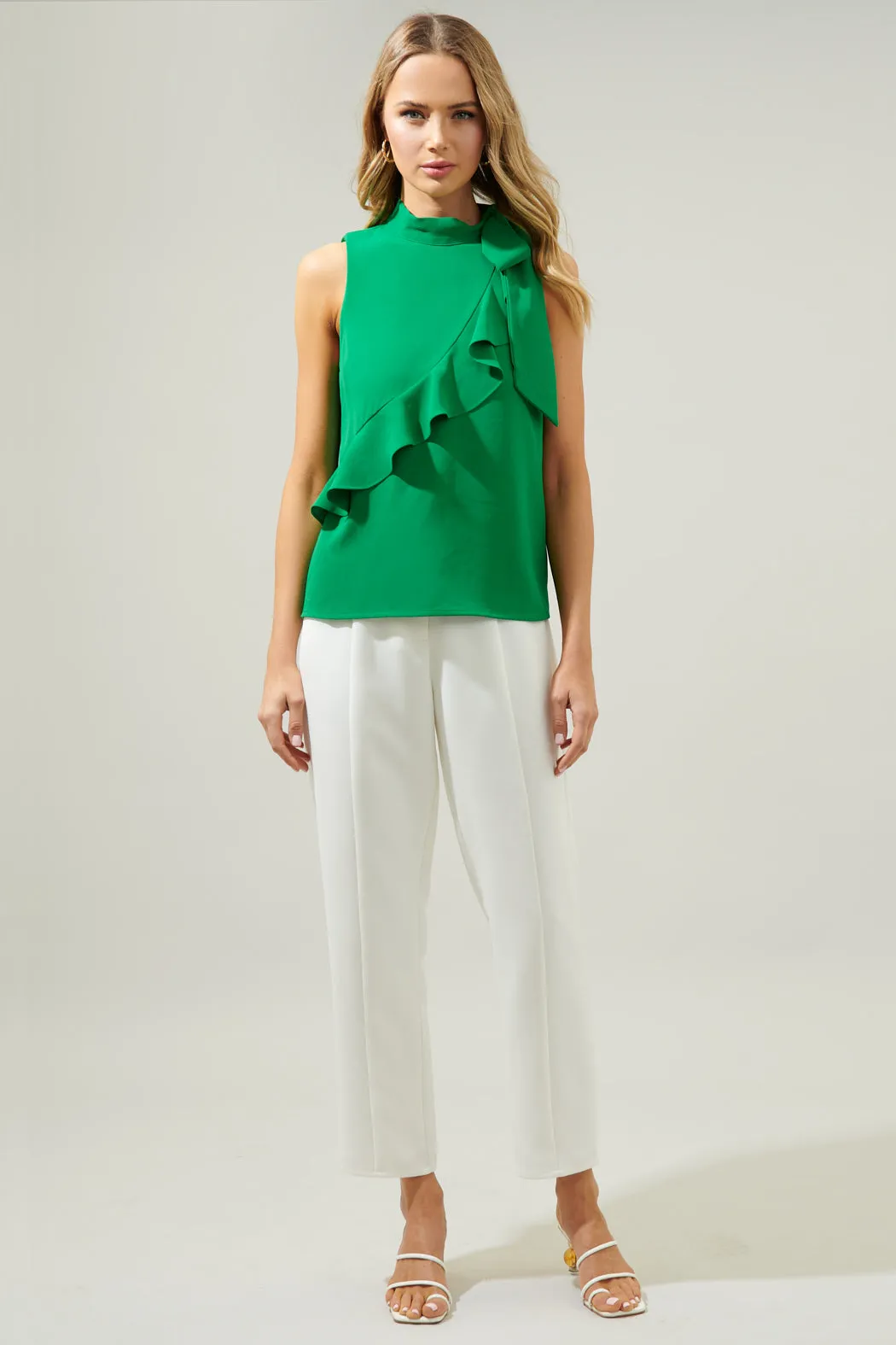 Shawna Tie Mock Neck Top sold by Sugarlips product image thumbnail 3