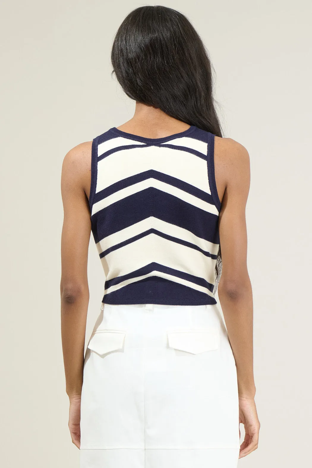 Lydia Striped Sweater Tank Top sold by Sugarlips product image thumbnail 2