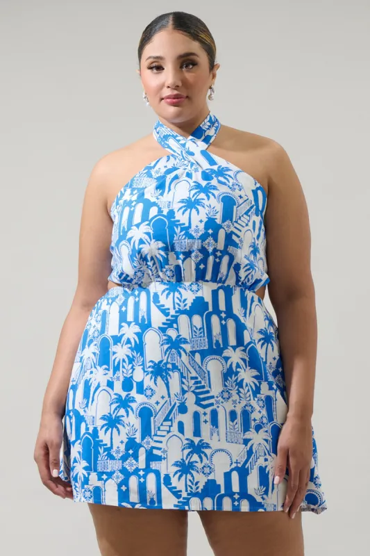 Nala Delta Halter Mini Dress Curve sold by Sugarlips