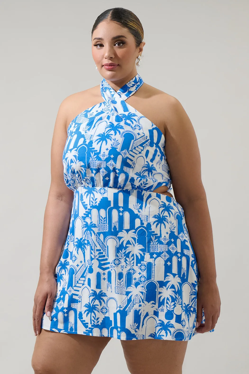 Nala Delta Halter Mini Dress Curve sold by Sugarlips product image thumbnail 3