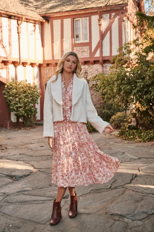 Mariella Vintage Floral Tiered Midi Dress sold by Sugarlips