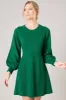 Rock the Bells Balloon Sleeve Sweater Dress sold by Sugarlips
