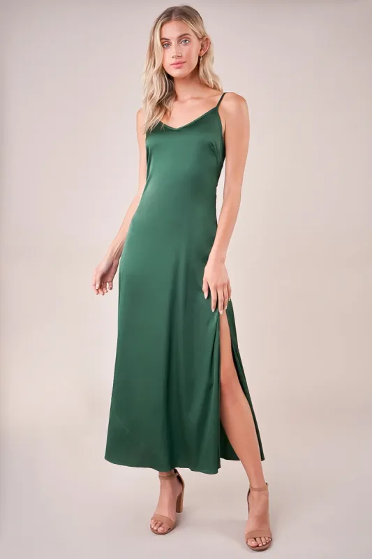 Dreaming Satin Maxi Slip Dress sold by Sugarlips