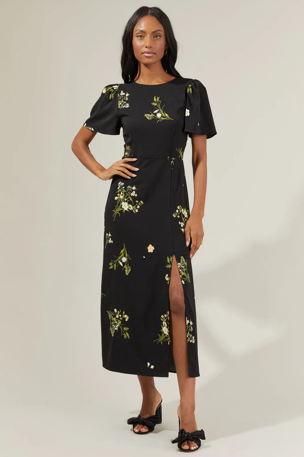 Jenna Floral Midi Dress sold by Sugarlips product image thumbnail 4