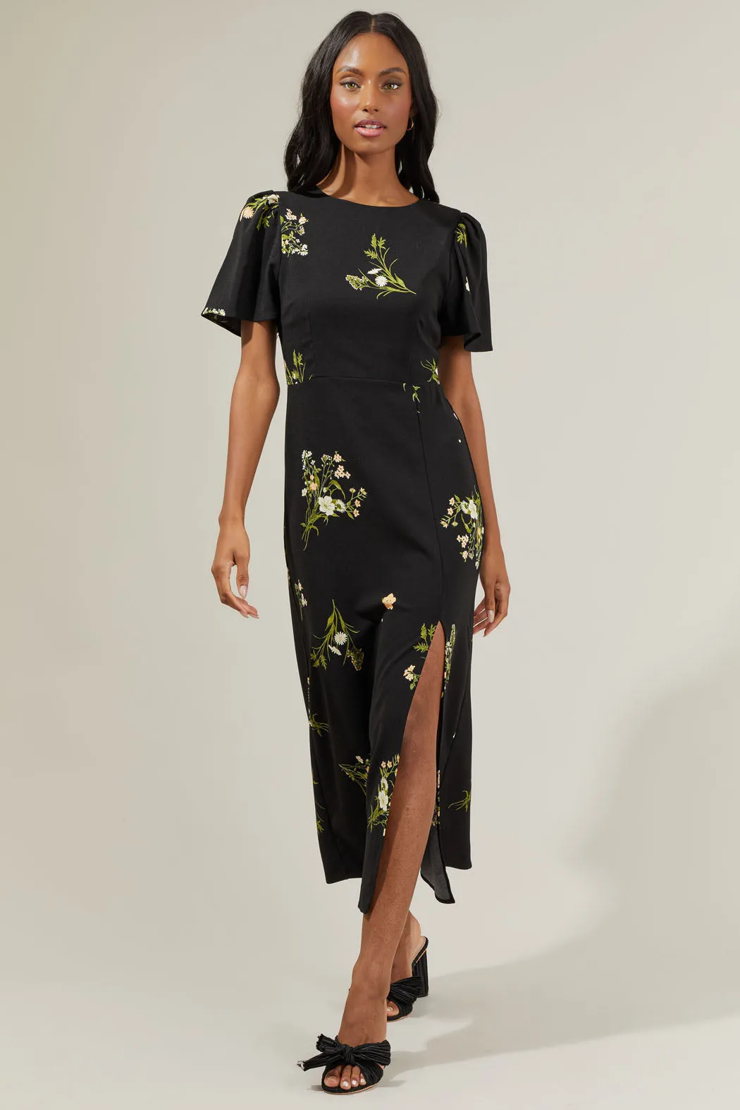 Jenna Floral Midi Dress sold by Sugarlips product image thumbnail 2
