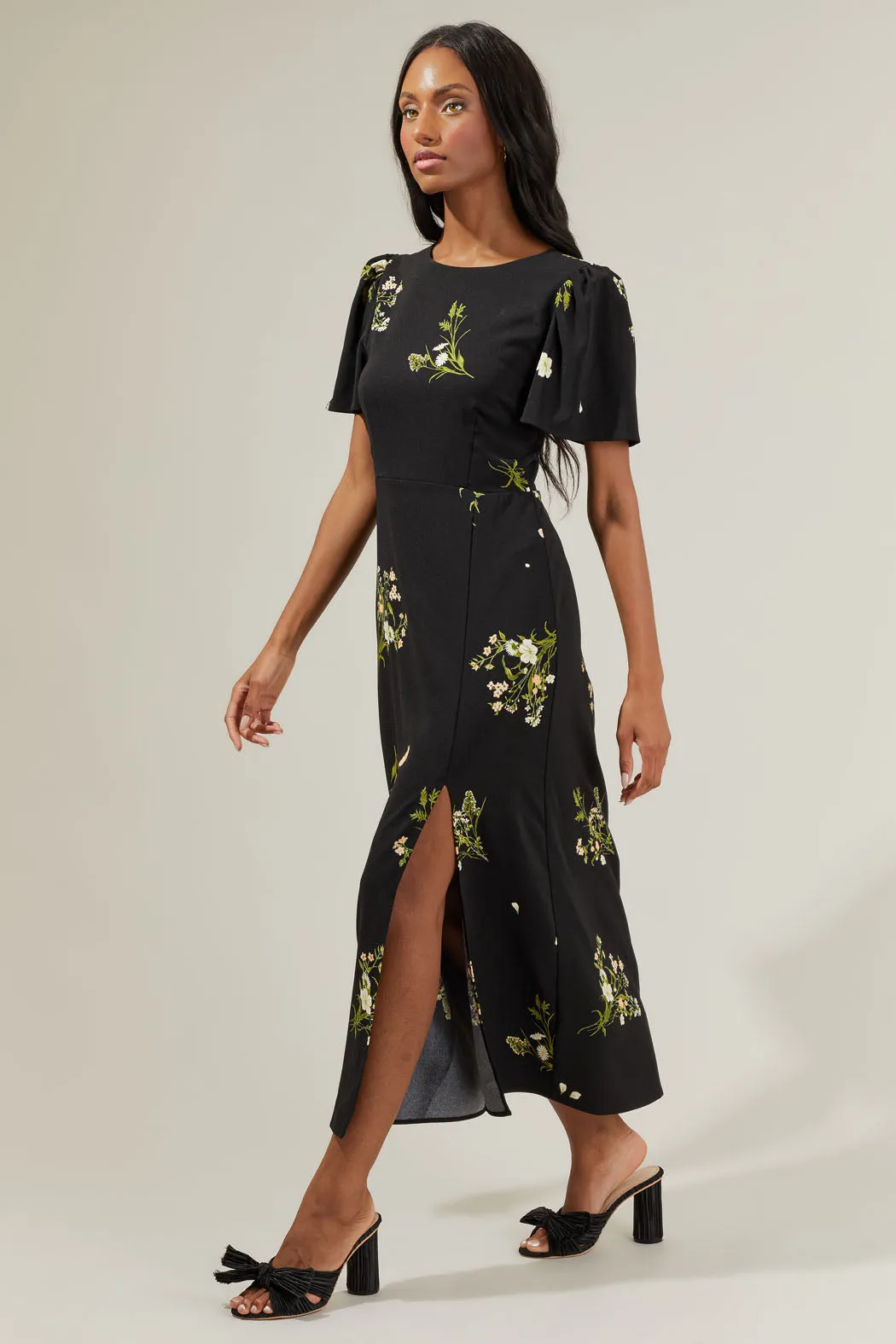 Jenna Floral Midi Dress sold by Sugarlips product image thumbnail 3