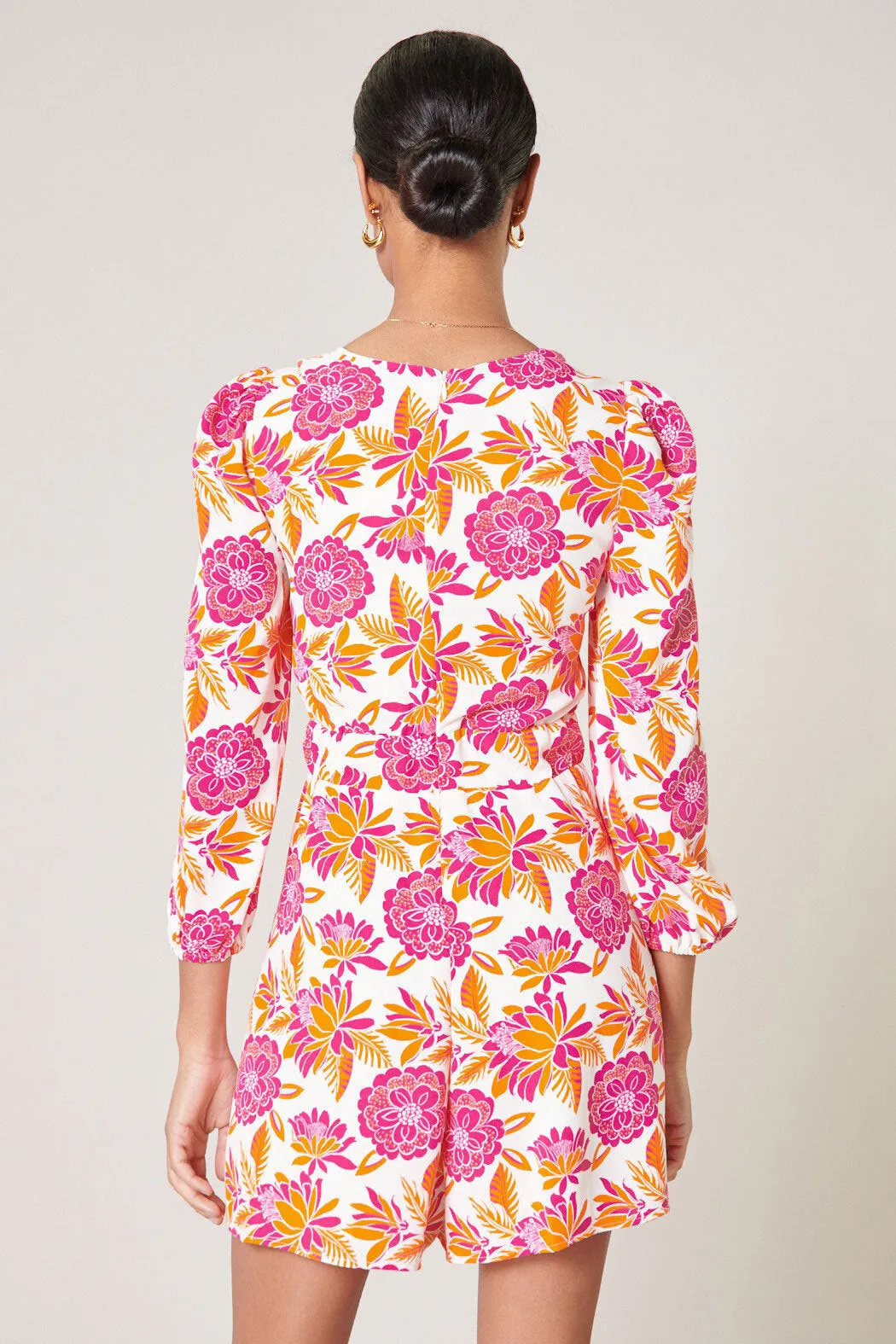 Flower Bomb Balloon Sleeve Heartthrob Romper sold by Sugarlips product image thumbnail 2