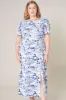 Francine Toile Sky Bloom Midi Dress Curve sold by Sugarlips