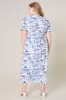 Francine Toile Sky Bloom Midi Dress Curve sold by Sugarlips