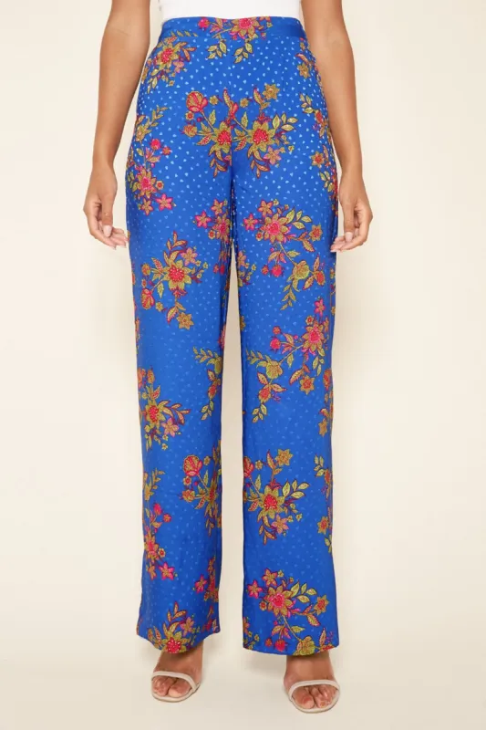 Harlow Floral Satin Pants sold by Sugarlips