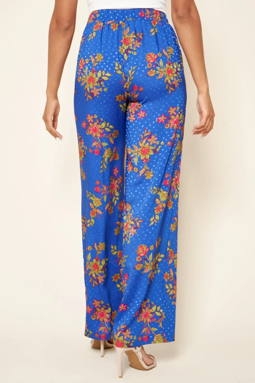 Harlow Floral Satin Pants sold by Sugarlips product image thumbnail 2