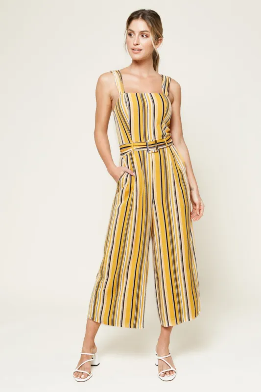 Zander Striped Wide Leg Jumpsuit sold by Sugarlips