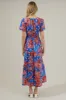 Amazonia Blue Floral Palmer Poplin Tiered Maxi Dress sold by Sugarlips